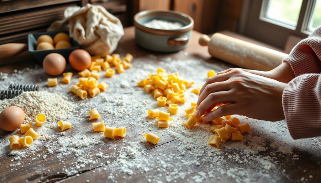 Ditalini Pasta-making