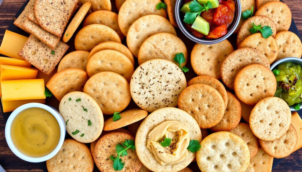 variety of crackers