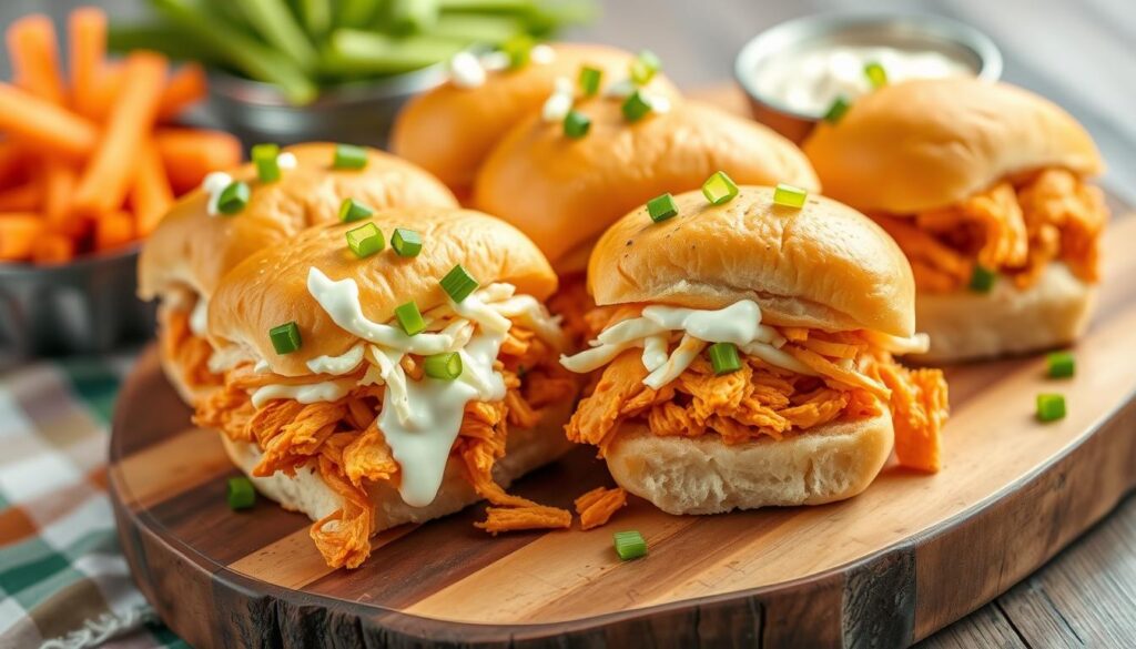 buffalo chicken sliders